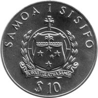 Samoa 10 Tala 1988 - XXIV. Olympische Sommerspiele 1988 in Seoul "Fackeln, Boxer, Gewichtheber" - Silber