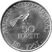 Ungarn 50 Forint 1967 - 85. Geburtstag von Zoltán Kodály - Silber