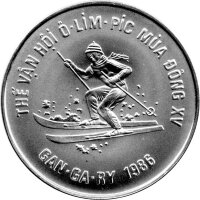 Vietnam 100 Dong 1986 - XV. Olympische Winterspiele 1988...