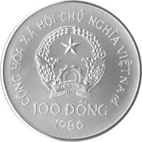 Vietnam 100 Dong 1986 - XXIV. Olympische Sommerspiele 1988 in Seoul "Fechten" - Silber