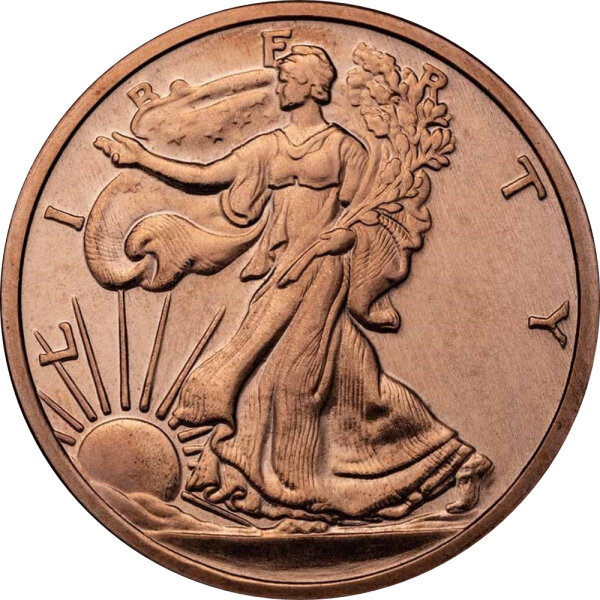 USA Walking Liberty 1 AVDP-Unze Kupfer