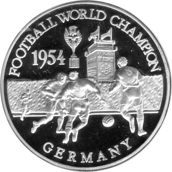 Sambia 500 Kwacha 2001 - Fußballweltmeister "1954 Deutschland" - Silber PP