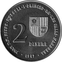 Andorra 2 Diners 1987 - XXV. Olympische Sommerspiele und XVI. Olympische Winterspiele - Kupfer-Nickel