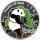 Nordkorea 2 Won 2001 - Panda Farbmünze - Silber PP