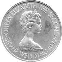Jersey 1 Pound 1972 - Silberhochzeit - Silber