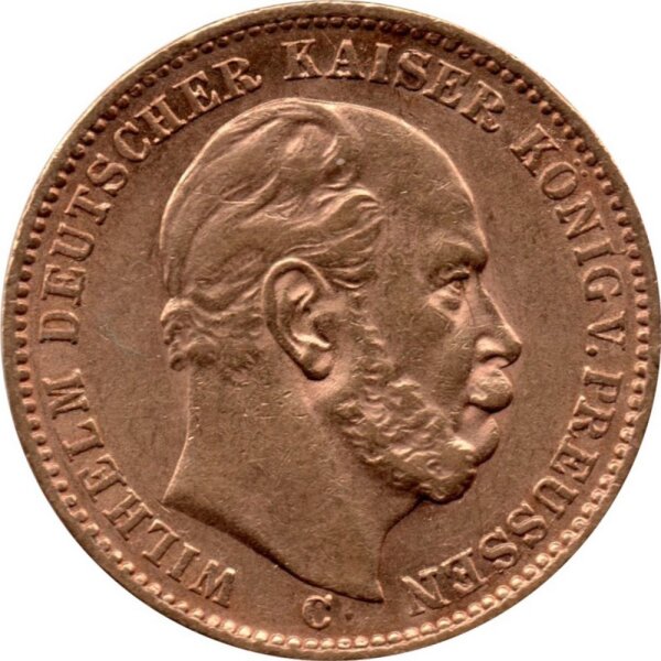 J.243 Preußen 20 Mark 1871-1873 - Kaiser Wilhlem I. - Gold -vz