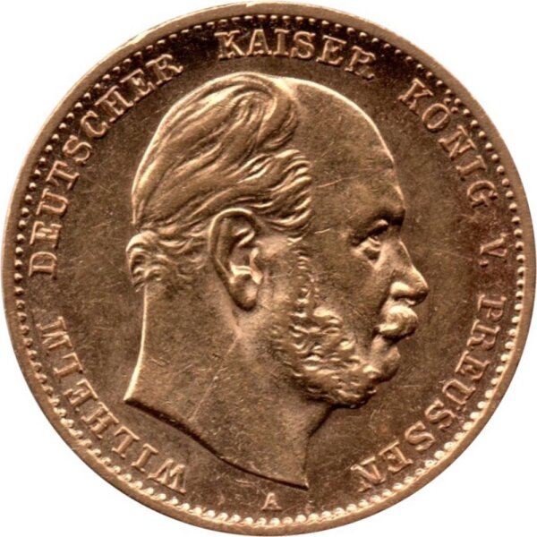 J.242 Preußen 10 Mark 1872-1873 - Kaiser Wilhlem I. - Gold -vz