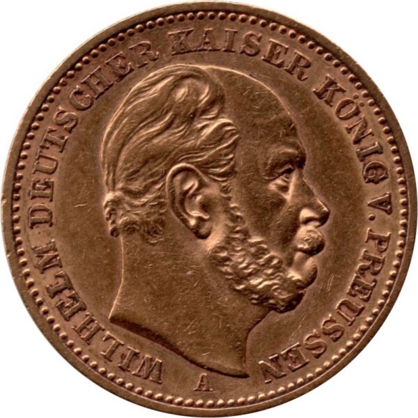 J.246 Preußen 20 Mark 1874-1888 - Kaiser Wilhlem I. - Gold -vz