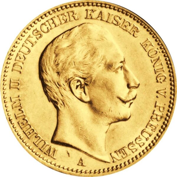 J.251 Preußen 10 Mark 1890 - 1912 - Kaiser Wilhelm II. Gold - Erhaltung: s