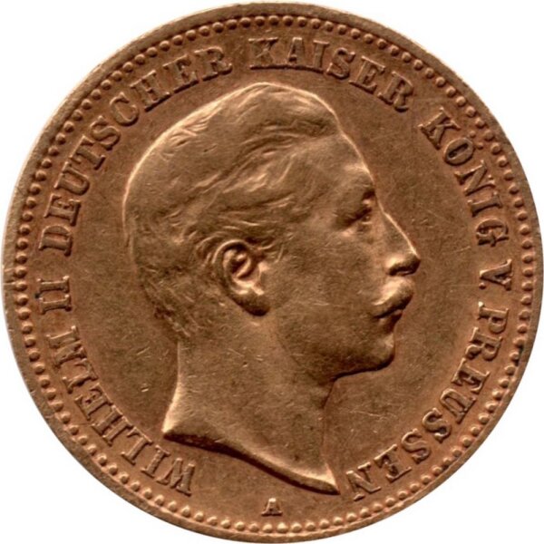 J.249 Preußen 10 Mark 1889 - Kaiser Wilhelm II. - Gold -ss