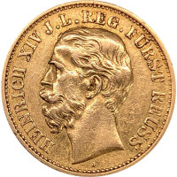 J.256 Reuß  j.L. (Schleiz) 20 Mark 1881 -...