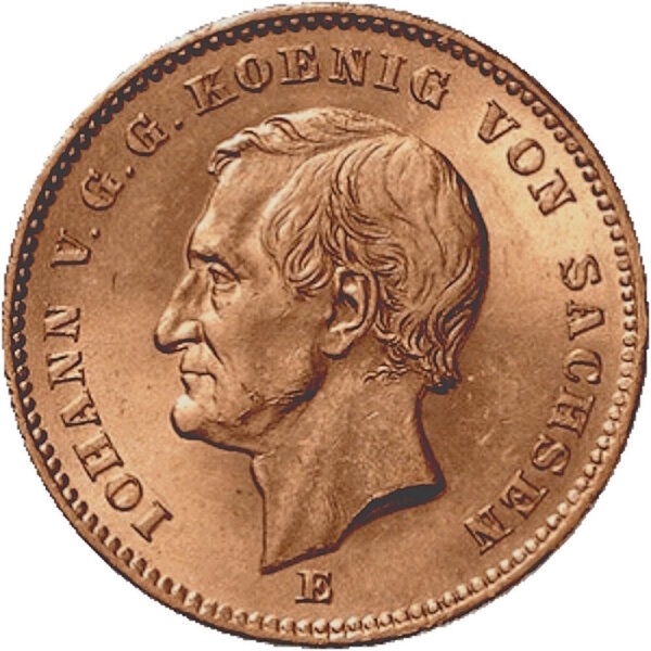 J.258 Sachsen 20 Mark 1872 - König Johann - Gold -s