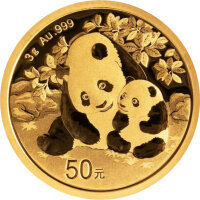 China Panda 2024 3 Gramm Gold - Original-Folie