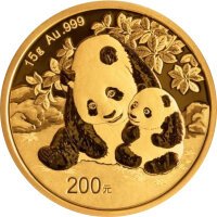 China Panda 2024 15 Gramm Gold - Original-Folie
