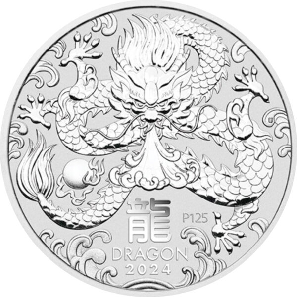 Australien Lunar III 2024 Jahr des Drachen 1 oz Silber