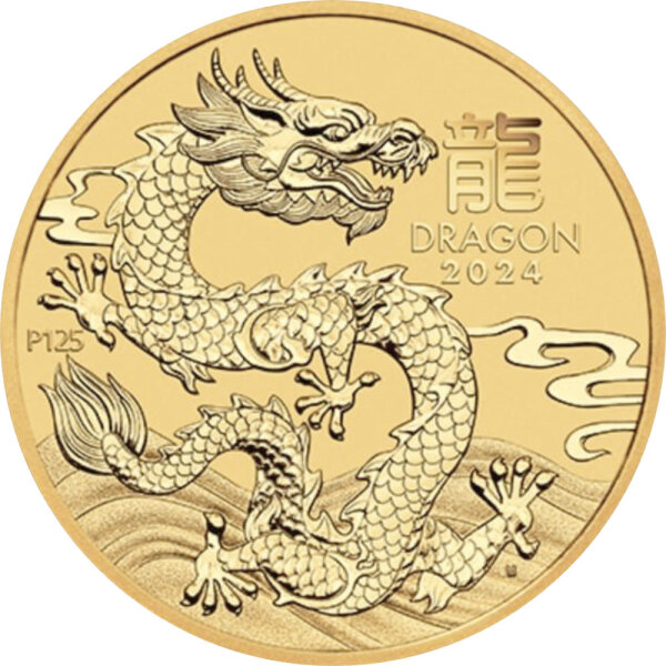 Australien Lunar III 2024 Jahr des Drachen 1 oz Gold
