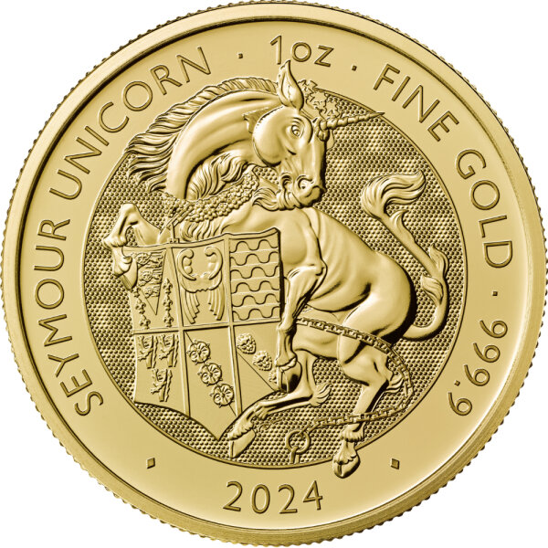 UK Tudor Beasts 4. Ausgabe 2024 Seymour Unicorn 1 oz Gold