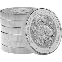 UK Tudor Beasts 4. Ausgabe 2024 Seymour Unicorn 2 oz Silber | incl. Münzkapsel