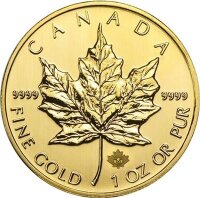 ANGEBOT Kanada Maple Leaf div. 1 oz Gold