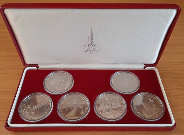 Russland (UdSSR) 6x 1 Rubel - XXII. Olympische Sommerspiele 1980 in Moskau "Set" - Kupfer-Nickel