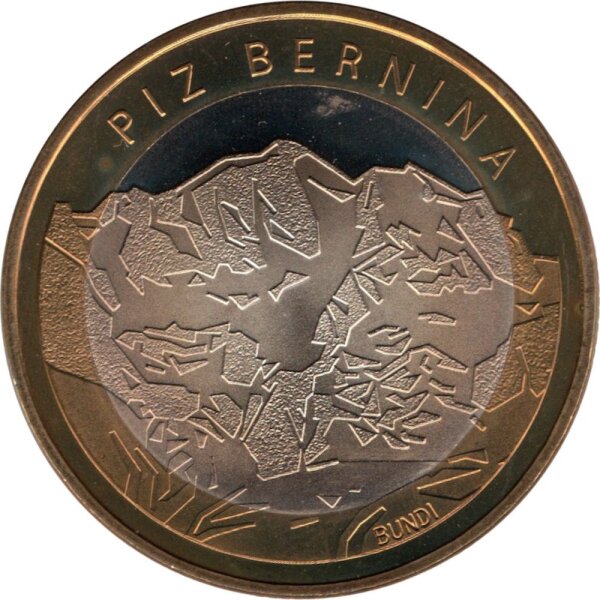 Schweiz 10 Franken 2006 - Schweizer Berge "Piz Bernina" - Bi-Metall