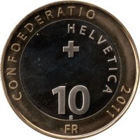Schweiz 10 Franken 2011 - Schweizer Zoll "Berner Zibelemärit" - Bi-Metall