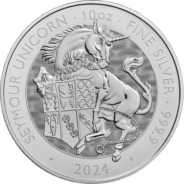 UK Tudor Beasts 4. Ausgabe 2024 Seymour Unicorn 10 oz Silber