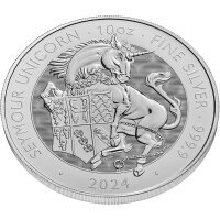 UK Tudor Beasts 4. Ausgabe 2024 Seymour Unicorn 10 oz Silber