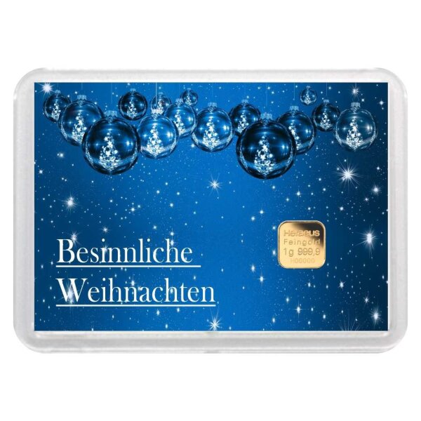 Geschenkbarren "Besinnliche Weihnachten" 1 Gramm Gold