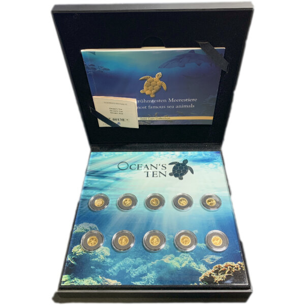 Niue Oceans Ten - Faszination Meer 2019 - 10 x 0,5 Gramm Goldmünzen