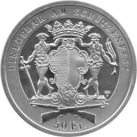 Schweiz 50 Franken 1996 - Schweizer Schützentaler "Schützenfest Luzern" - Silber PP
