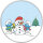 Niue Smurfs - Schlümpfe 2023 Weihnachten Schneemann 1 oz Silber I Coloriert