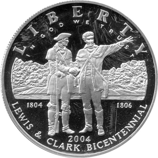 USA 1 Dollar 2004 -P- 200 Jahre Lewis-und-Clark-Expedition - Silber PP