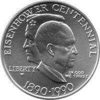 USA 1 Dollar 1990 -W- 100. Geburtstag von Dwight D....