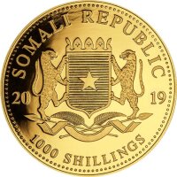 Somalia Elefant 2019 1 oz Gold