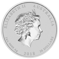 Australien Lunar II 2018 Jahr des Hundes 1000 Gramm Silber