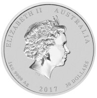 Australien Lunar II 2017 Jahr des Hahns 1000 Gramm Silber