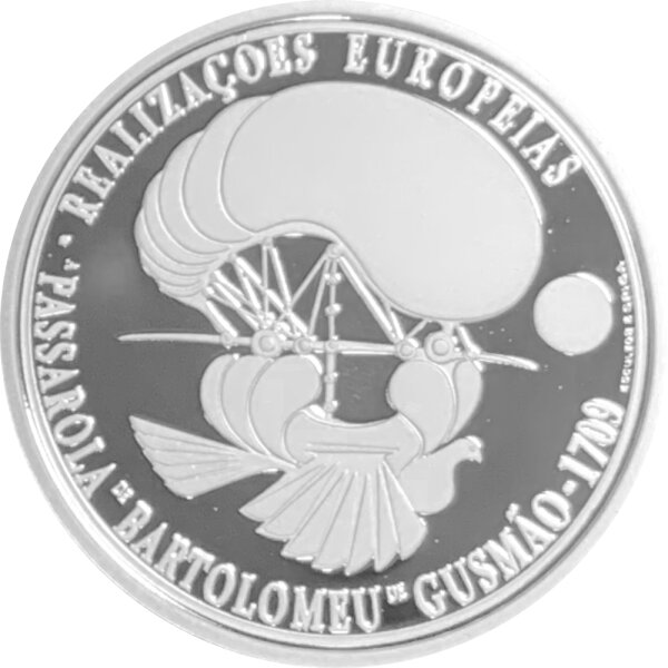 Portugal 8 Euro 2007 Passarola von Bartolomeu de Gusmão - 1 oz Silber PP