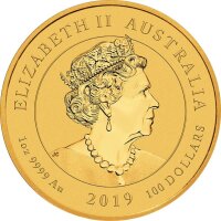 Australien Drachenserie 2019 Drache & Tiger 1 oz Gold