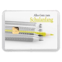 Geschenkbarren "Schulanfang - Stifte" 1 Gramm Gold