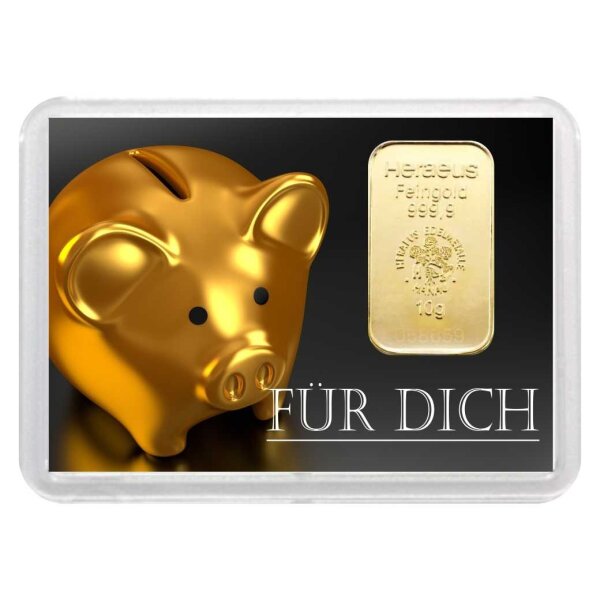 Geschenkbarren "Für Dich" 10 Gramm Gold