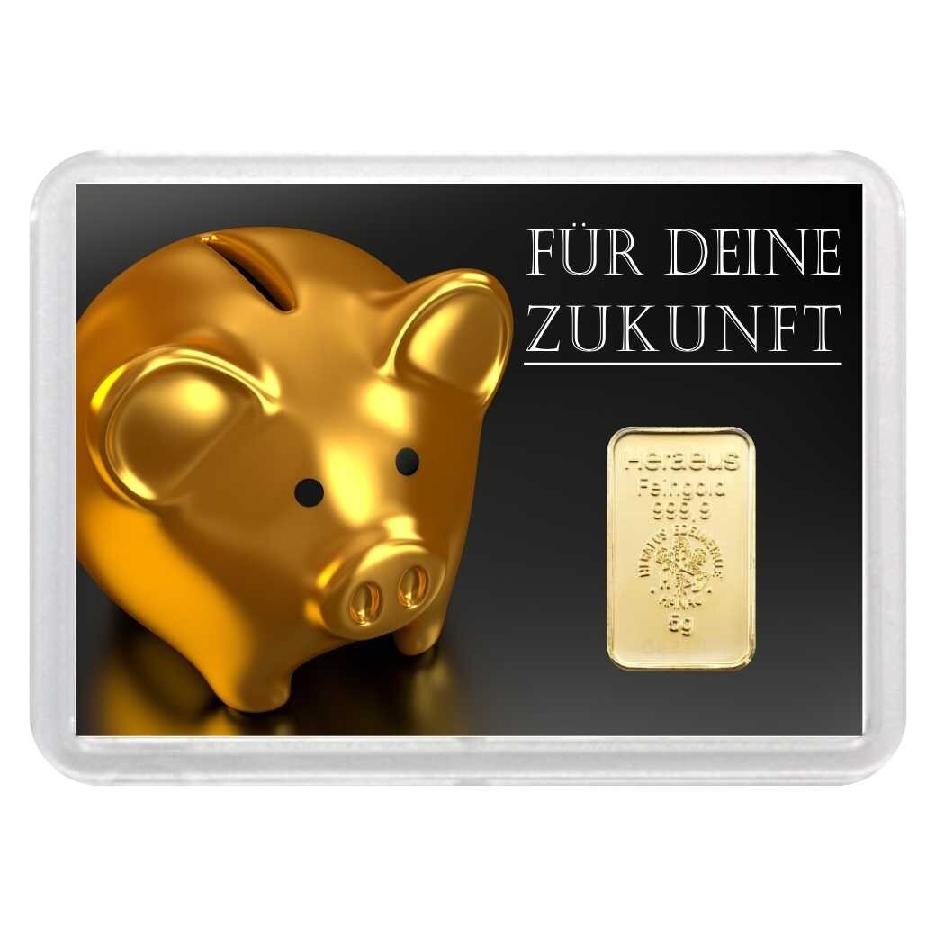Geschenkbarren "Für Deine Zukunft" 5 Gramm...