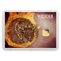 Geschenkbarren "Sternzeichen - Widder" 1 Gramm...