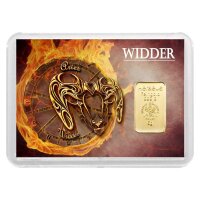 Geschenkbarren "Sternzeichen - Widder" 5 Gramm...