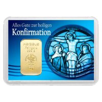 Geschenkbarren "Konfirmation" 10 Gramm Gold