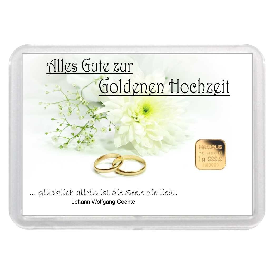 Geschenkbarren "Zur Goldenen Hochzeit" 1 Gramm...