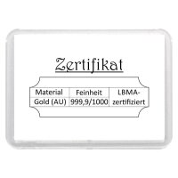 Geschenkbarren "Zur Goldenen Hochzeit" 1 Gramm Gold