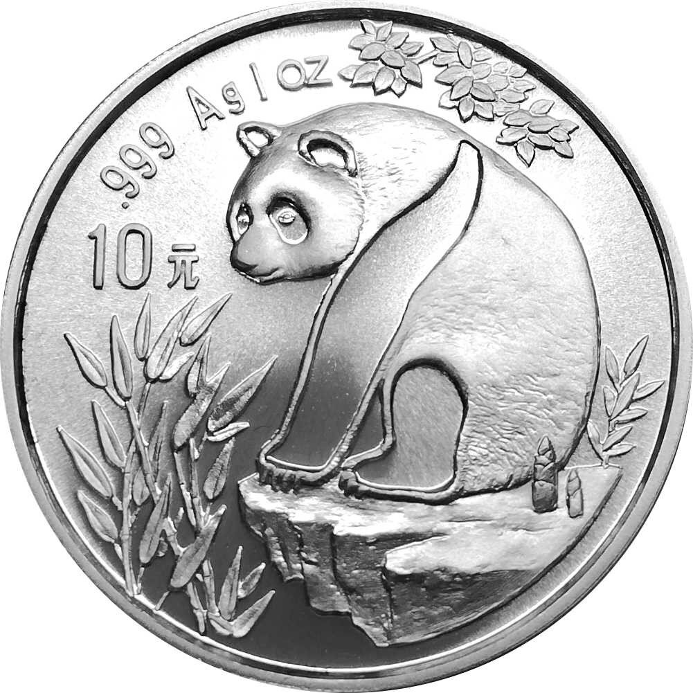 China Panda 1993 1 oz Silber kleine Jahreszahl