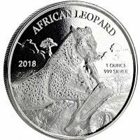 Ghana African Leopard 2018 1 oz Silber