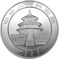 China Panda 1996 1 oz Silber große Jahreszahl